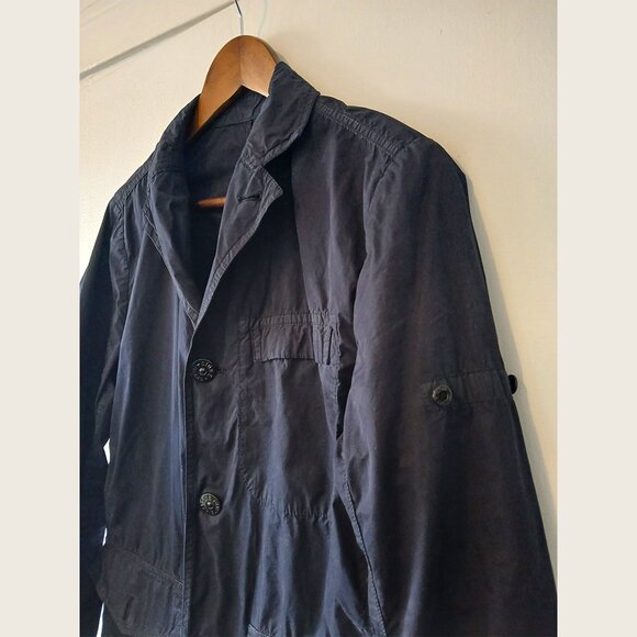 STONE ISLAND - Cotton buttoned navy jacket - Sz XS - Picture 2 of 9